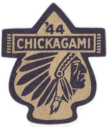 Photograph of a 1944 Camp Chickagami patch.