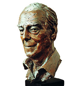 Bronze bust of Claud Stephen Phillimore, 4th Baron Phillimore, by sculptor Laurence Broderick