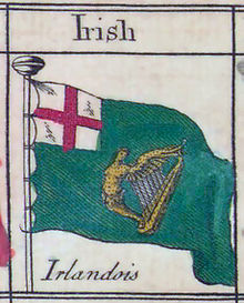 An 18th century drawing of the green flag.