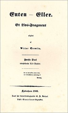 Title page of a book, headed Enten–Eller.