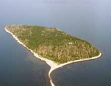 oblique view of Middle Island, Ontario Canada