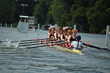 The Norwich School 1st VIII 2009 at Henley Royal Regatta. The first time the school has ever qualified.