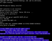 OpenBSD Boot Screen