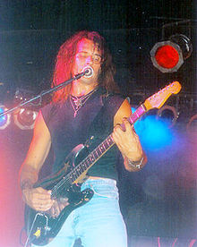 A Duck MacDonald playing in his own band "Playground" Duck in 1997