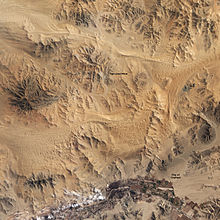 Satellite photo of the mine area in the Atacama desert.