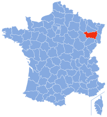 map showing the different departments of France
