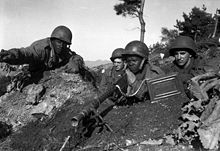 American soldiers on the battle front of the Korean War