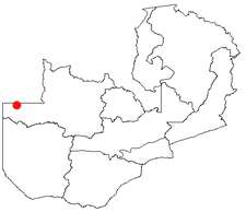 Location of Chavuma in Zambia
