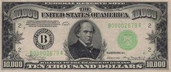 Series 1934 $10,000 bill, Obverse