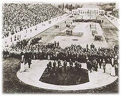 The opening ceremony in the Panathenian Stadium