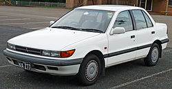 1988–1990 Mitsubishi Lancer SE sedan (Australia)
