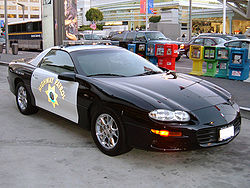2001 Chevrolet Camaro B4C used by California Highway Patrol