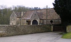 The barn associated with the manor