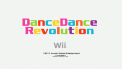 Dance Dance Revolution (Wii video game) title card.png