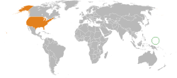 Map indicating locations of FSM and USA