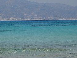 A view of Crete from the island of Chrysi.