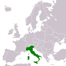 Map indicating locations of Italy and Malta
