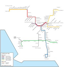 Metro Rail system map