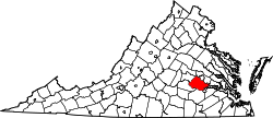 Map of Virginia highlighting Chesterfield County.svg
