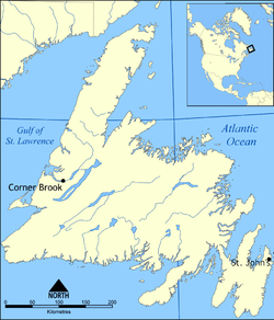 Corner Brook is located in Newfoundland