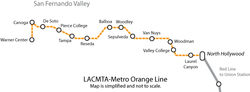 Orange Line Transitway Map of the Los Angeles County Metro System.png