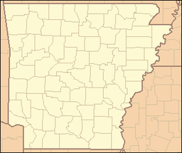 Location of Devils Den State Park in Arkansas