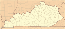 Location of Levi Jackson Wilderness Road State Park in Kentucky
