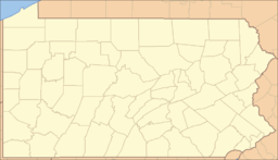 Location of Nescopeck State Park in Pennsylvania