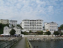 Hotels at Sassnitz beach promenade (seen from the pier)