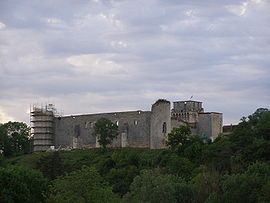 Druyes-les-Belles-Fontaines - Château-fort - Vue de la vallée.jpg
