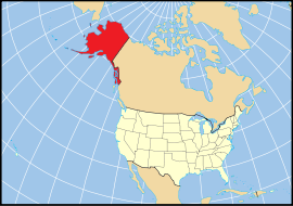 Map with Alaska highlighted
