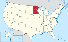 Map of the United States with Minnesota highlighted