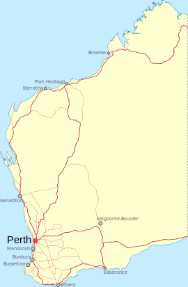Derby is located in Western Australia