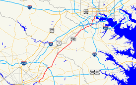 The Baltimore-Washington Parkway highlighted in red runs southwest to northeast from Washington to Baltimore, intersecting an interstate just to the northeast of Washington and two more to the southwest of Baltimore.