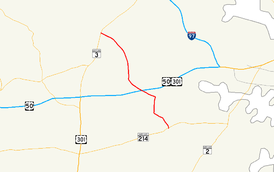A map of central Anne Arundel County, Maryland showing major roads.  Maryland Route 424 runs from Davidsonville to Crofton.