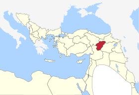 Location of iVilayet of Mamuret-ul-Aziz