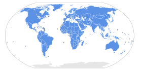 Map showing the Member states of the United NationsThis map does not represent the view of its members or the UN concerning the legal status of any country,[1] nor does it accurately reflect which areas' governments have UN representation.