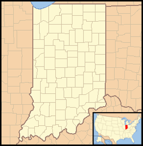 Map showing the location of Martin State Forest, Indiana, USA