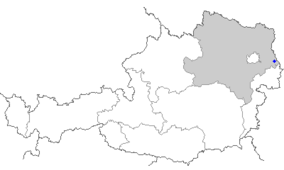 Map showing the location of Danube-Auen National Park