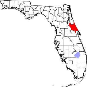 Map showing the location of Tiger Bay State Forest