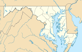 Map showing the location of Chesapeake and Ohio Canal National Historical Park