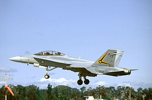 A 2OCU F/A-18B in 1985