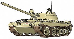 Artist's rendition of a Ugandan T-55 tank, serving in AMISOM, Somalia