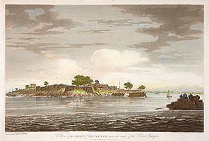 A View of the Fort of Mongheer, upon the banks of the River Ganges.jpg