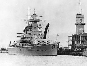 Admiral Scheer at Gibraltar in 1936