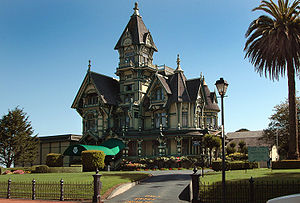 The Carson Mansion of Eureka, CA, the premier Victorian home of the State, in a county where hundreds of 19th Century homes remain.