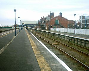 Cleethorpes railway station in winter 2004
