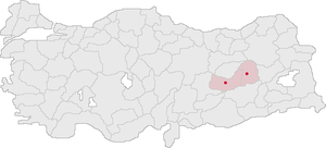 Elazığ - Bingöl Turkey Provinces locator.png