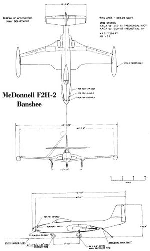 Line drawings for the F2H-2.