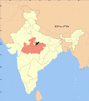 Madhya Pradesh district location map Chhatarpur.svg